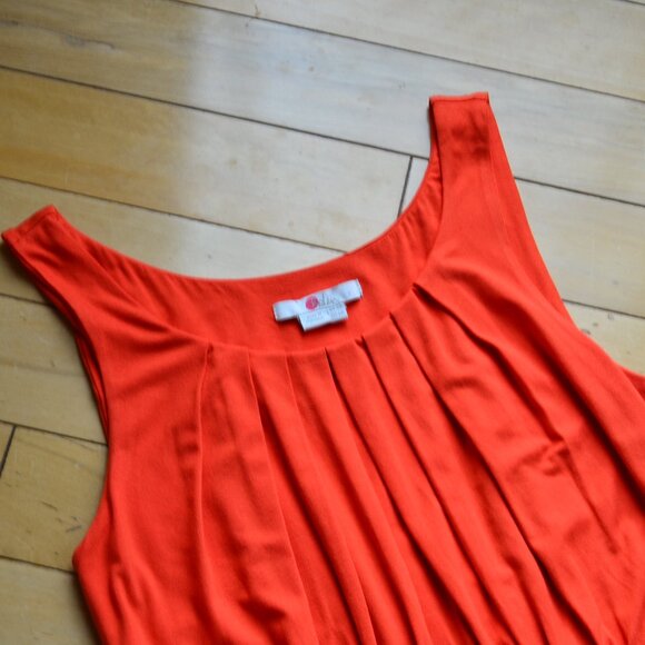 Boden Women's Sleeveless Smock Waist Midi Dress US 6R Orange - Picture 3 of 11